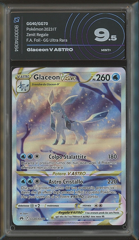 Pokémon Glaceon V Astro CRZ GG40/GG70 AiGrading Voto 9,5