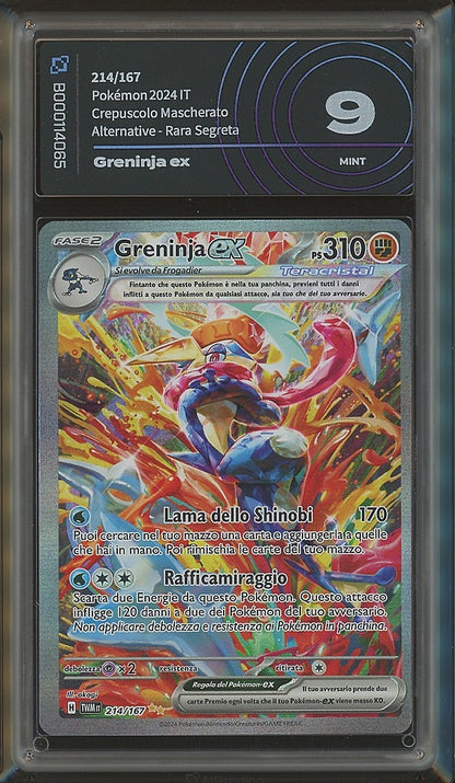 Pokémon Greninja ex TWM 214/167 AiGrading Voto 9