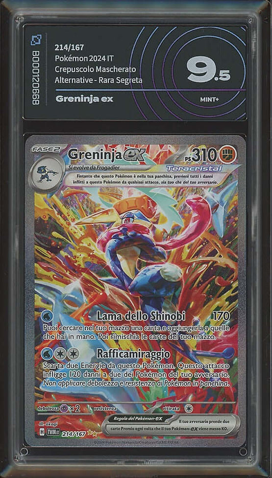 Pokémon Greninja ex TWM 214/167 AiGrading Voto 9,5