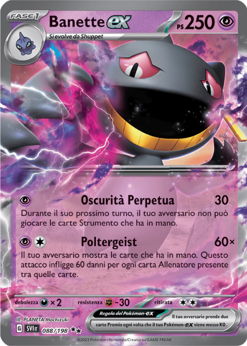 Pokémon Banette ex 088/198 Scarlatto & Violetto ITA