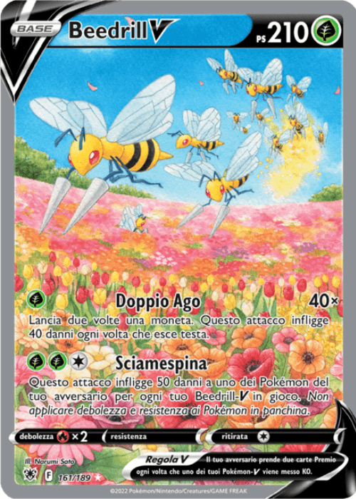 Pokémon Beedrill V 161/189 Lucentezza Siderale ITA