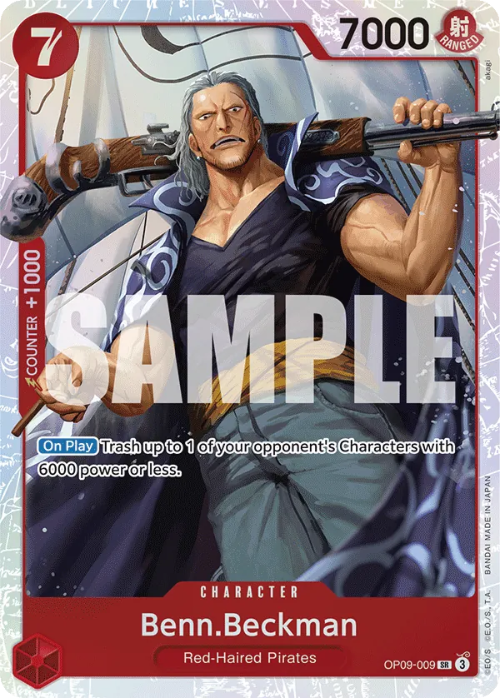 One Piece Benn.Beckman Super Rare OP09-009 ENG