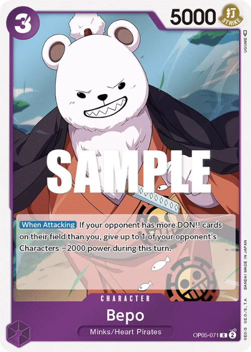 One Piece Bepo Rare OP05-071 ENG