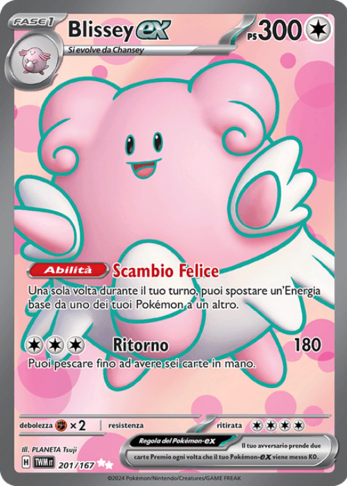 Pokémon Blissey ex 201/167 Crepuscolo Mascherato ITA