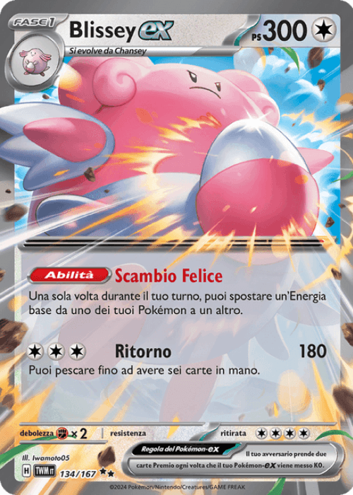 Pokémon Blissey ex 134/167 Crepuscolo Mascherato ITA