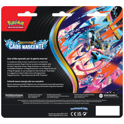 Pokémon Caos Nascente Blister 3 Buste ITA