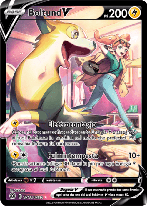 Pokémon Boltund V TG13/TG30 Astri Lucenti ITA