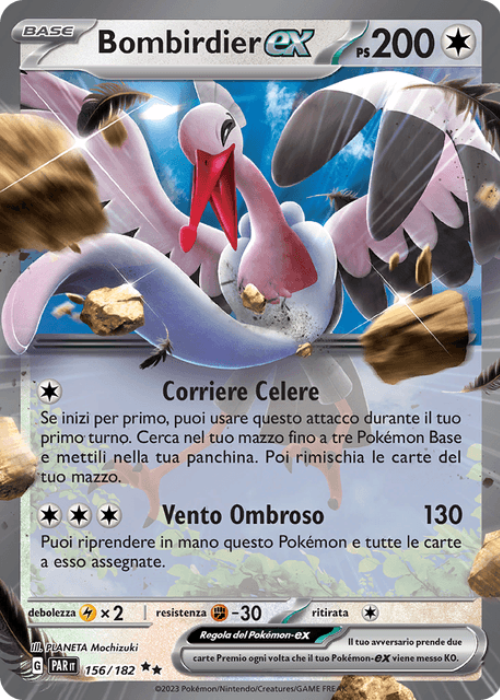 Pokémon Bombirdier ex 156/182 Paradosso Temporale ITA
