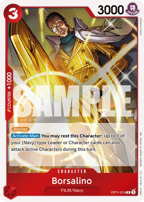 One Piece Borsalino Rare OP11-014 ENG