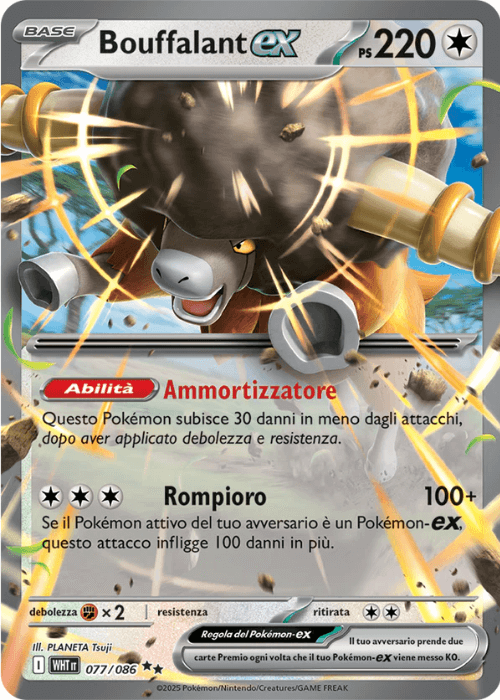 Pokémon Bouffalant ex 077/086 Fuoco Bianco ITA