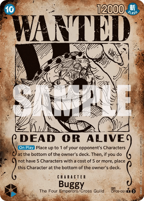 One Piece Buggy Wanted OP09-051 ENG