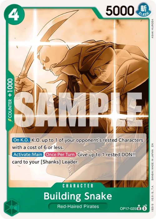 One Piece Building Snake Alternate Rare OP17-025 ENG