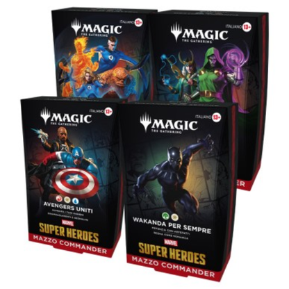 MTG Marvel Super Heroes Commander Deck Display Bundle 5 Decks ITA