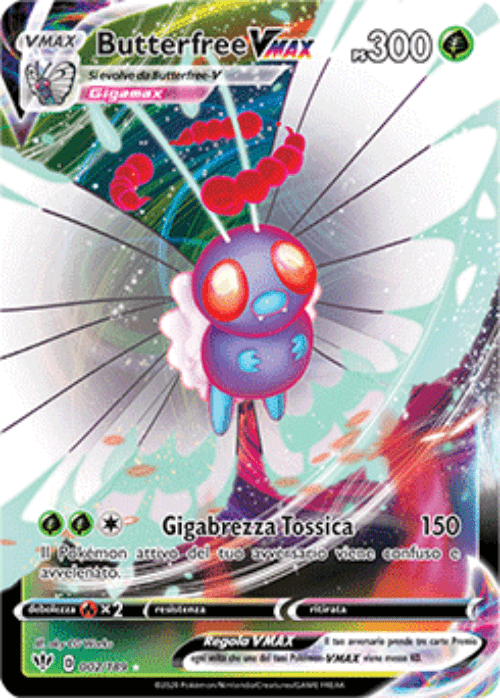 Pokémon Butterfree VMAX 002/189 Fiamme Oscure ITA