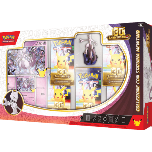 Pokémon 30° Anniversario Collezione con Statuina Mewtwo ITA