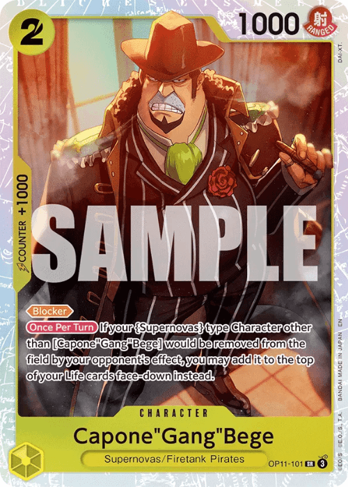 One Piece Capone"Gang"Bege Super Rare OP11-101 ENG