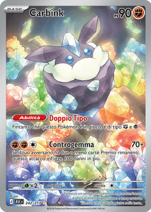 Pokémon Carbink 242/217 Ascesa Eroica ITA