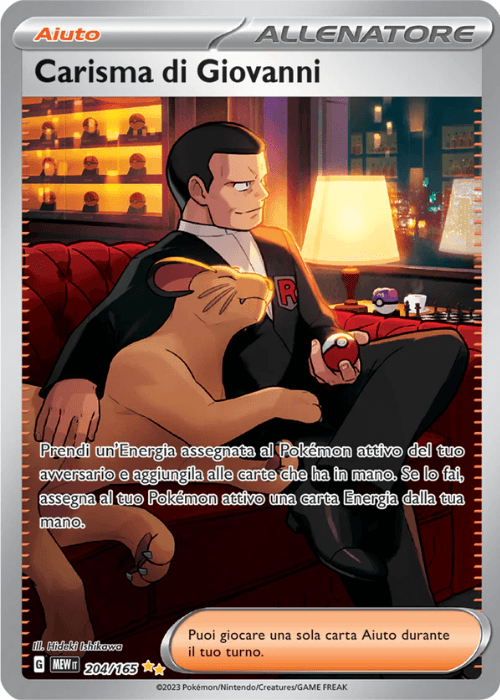 Pokémon Carisma di Giovanni 204/165 151 ITA