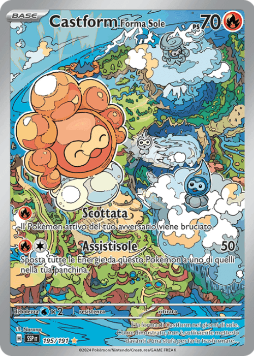 Pokémon Castform Forma Sole 195/191 Scintille Folgoranti ITA
