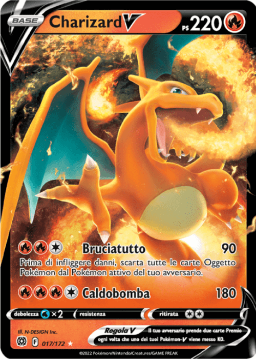 Pokémon Charizard V 017/172 Astri Lucenti ITA
