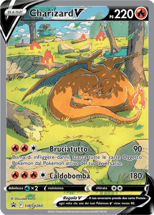Pokémon Charizard V SWSH260 Promo Spada e Scudo ITA