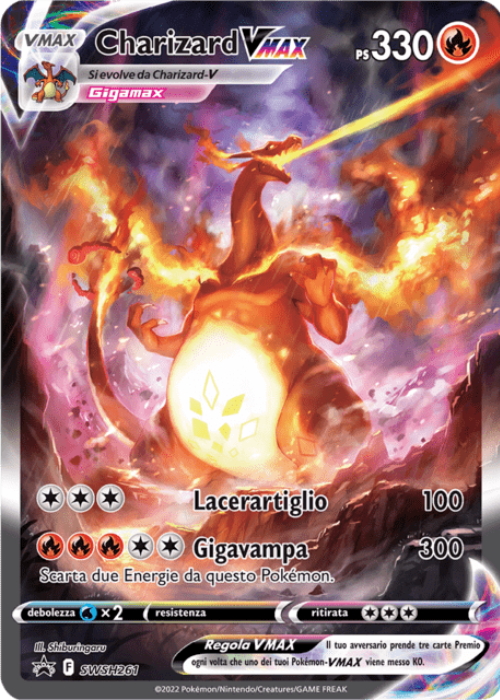 Pokémon Charizard Vmax SWSH261 Promo Spada e Scudo ITA