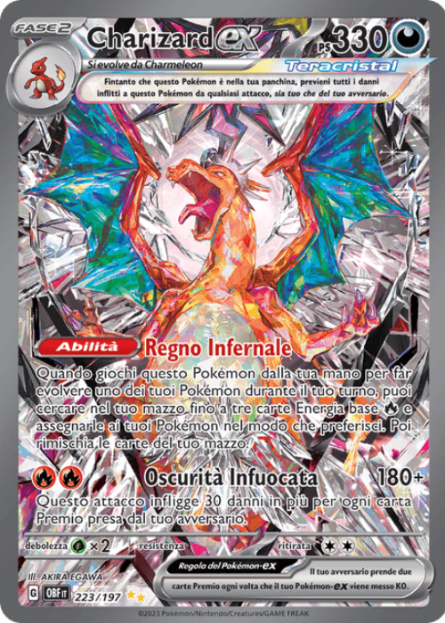 Pokémon Charizard ex 223/197 Ossidiana Infuocata ITA