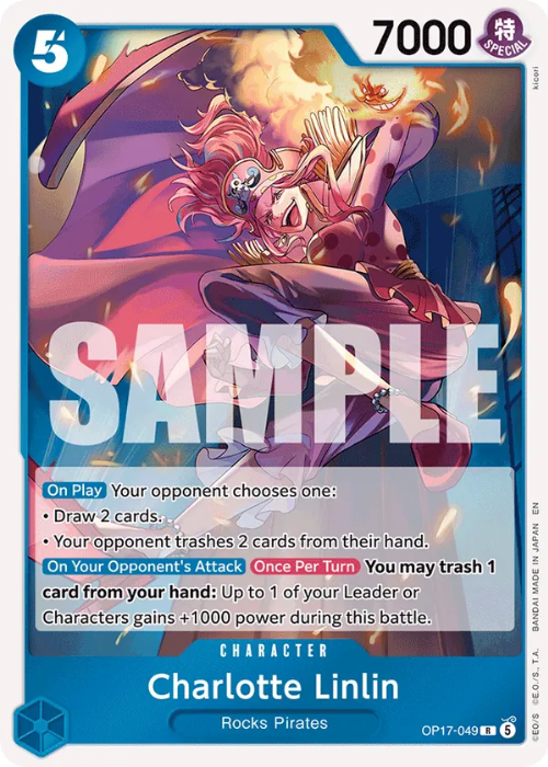 One Piece Charlotte Linlin Rare OP17-049 ENG