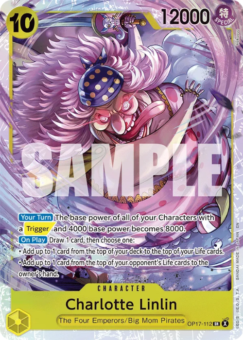 One Piece Charlotte Linlin Super Rare OP17-112 ENG