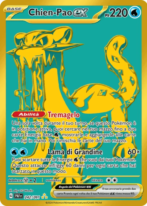 Pokémon Chien-Pao ex 242/091 Destino di Paldea ITA