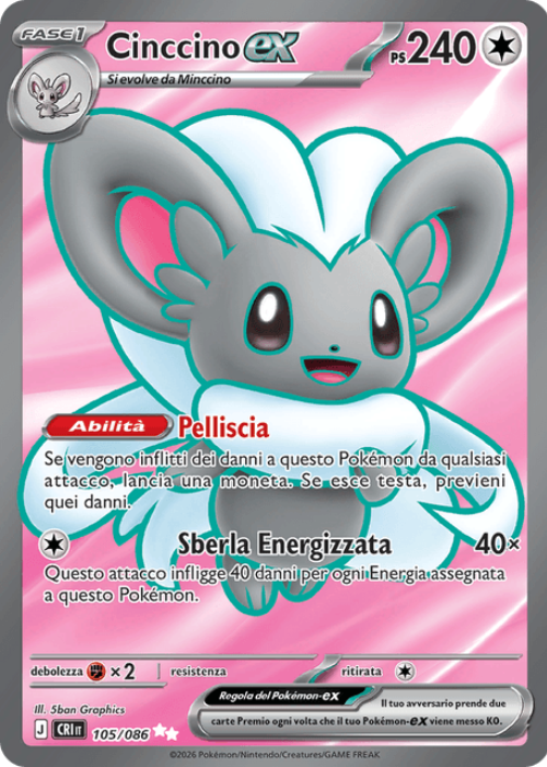 Pokémon Cinccino ex 105/086 Caos Nascente ITA