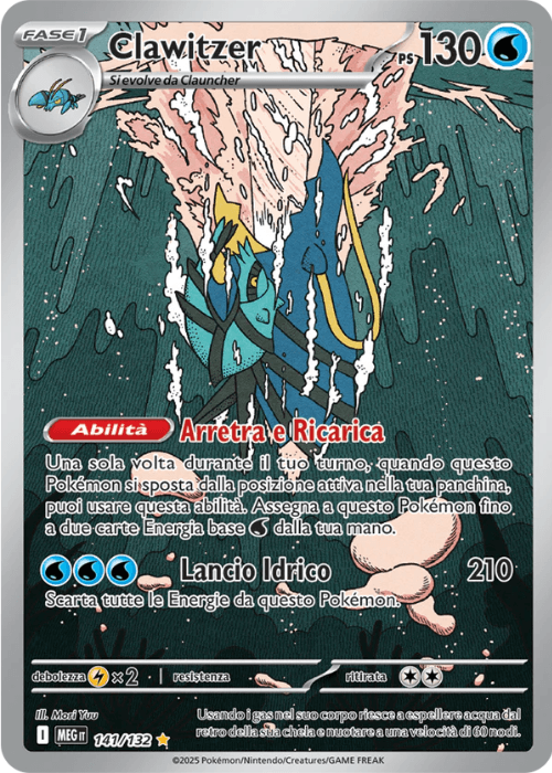 Pokémon Clawitzer 141/132 Megaevoluzione ITA