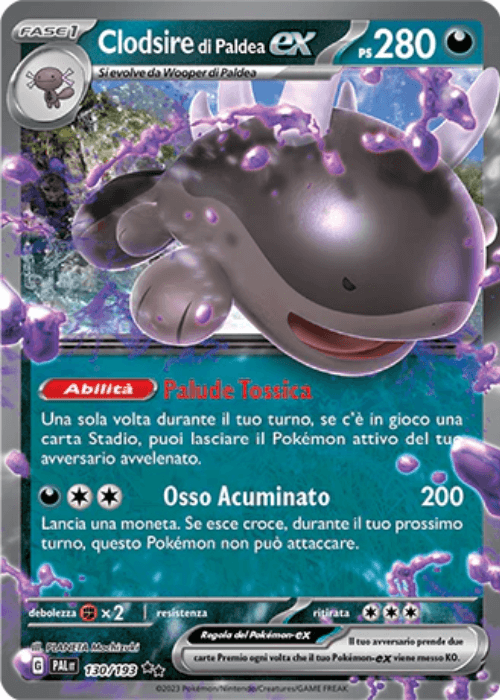 Pokémon Clodsire di Paldea ex 130/193 Evoluzioni a Paldea ITA
