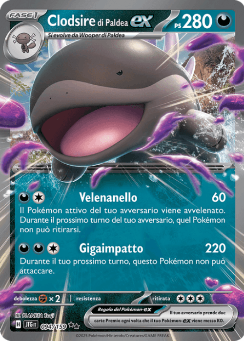 Pokémon Clodsire di Paldea ex 094/159 Avventure Insieme ITA