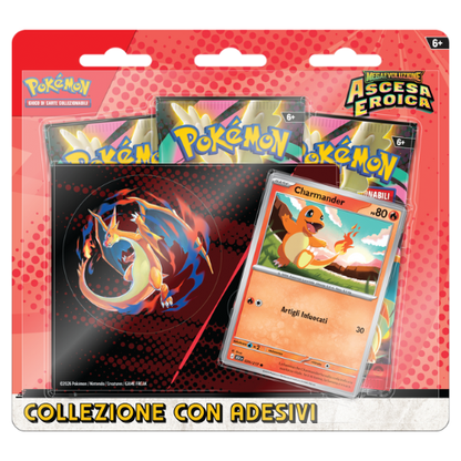 Pokémon Coppia Collezione con Adesivi Ascesa Eroica ITA