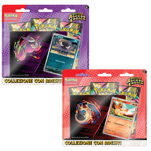 Pokémon Coppia Collezione con Adesivi Ascesa Eroica ITA