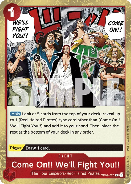 One Piece Come On!! We'll Fight You!! Rare OP09-020 ENG