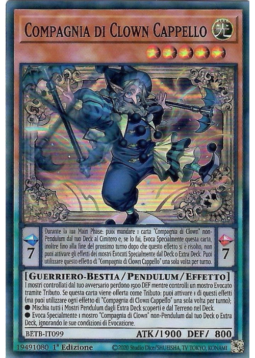 Yu-Gi-Oh! Compagnia di Clown Cappello BETB 099 Oltre il Coraggio ITA