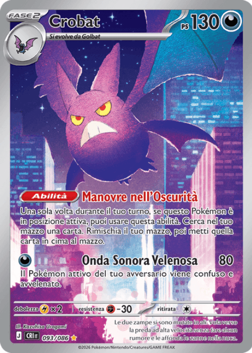 Pokémon Crobat 093/086 Caos Nascente ITA