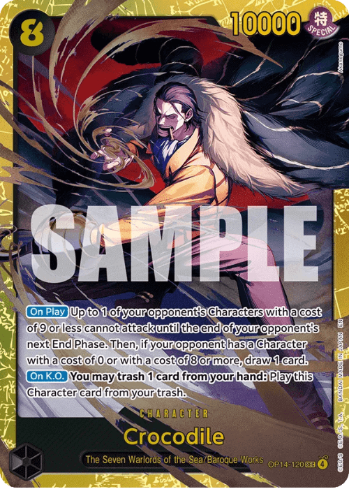 One Piece Crocodile Secret Rare OP14-120 ENG