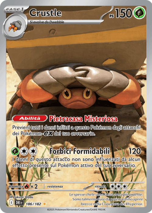 Pokémon Crustle 186/182 Rivali Predestinati ITA