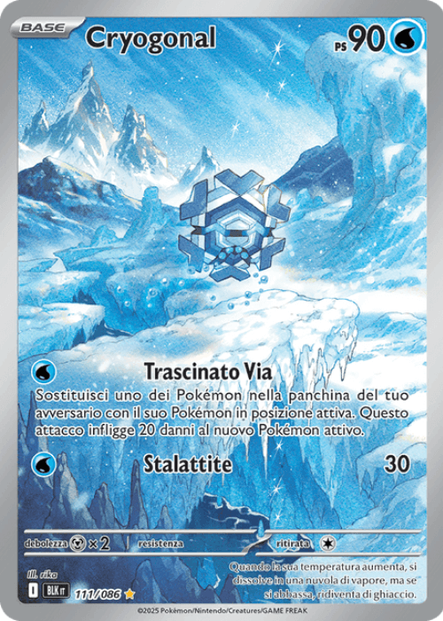 Pokémon Cryogonal 111/086 Luce Nera ITA