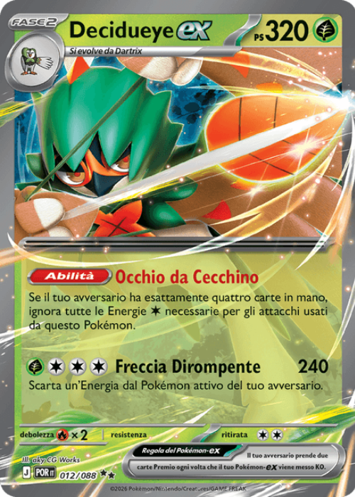 Pokémon Decidueye ex 012/088 Equilibrio Perfetto ITA