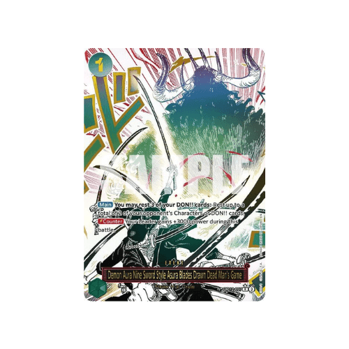 Demon Aura Nine Sword Style Asura Blades Drawn Dead Man's Game 037 Alternative Art OP12 ENG