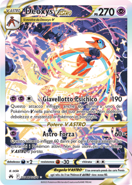 Pokémon Deoxys Vastro GG46/GG70 Zenit Regale ITA
