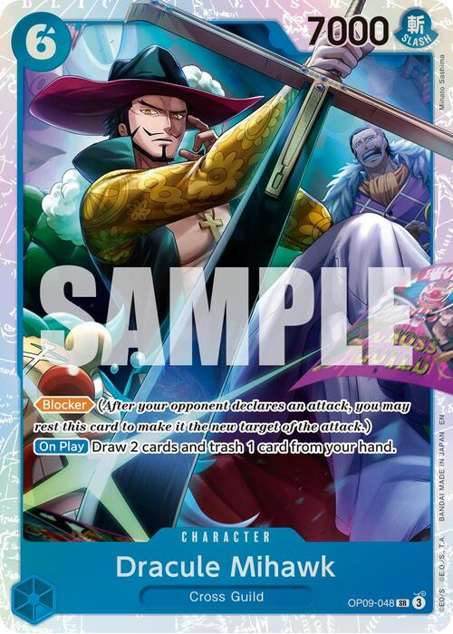 One Piece Dracule Mihawk Super Rare Reprint PRB02 ENG