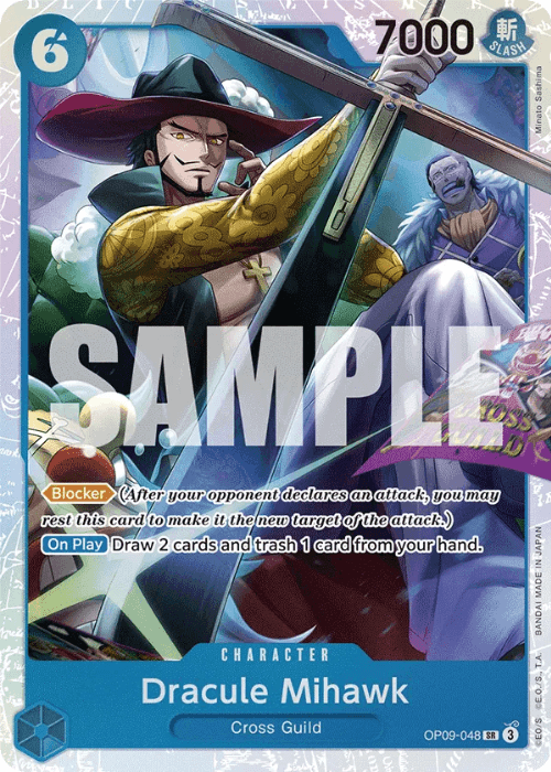 One Piece Dracule Mihawk Super Rare OP09-048 ENG