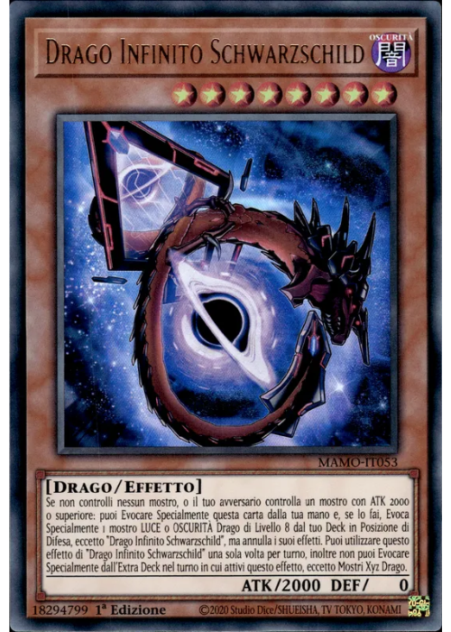 Yu-Gi-Oh! Drago Infinito Schwarzschild MAMO 053 I Magnifici Monstri ITA