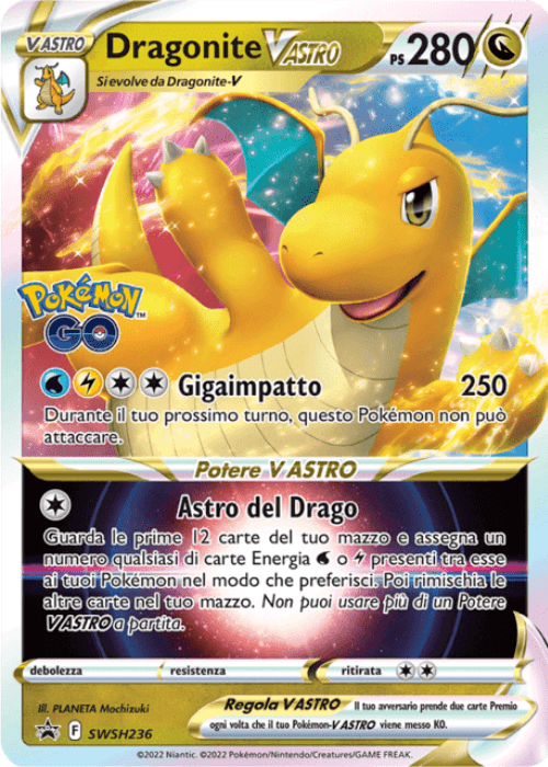 Pokémon Dragonite V ASTRO SWSH236 Promo Spada e Scudo ITA