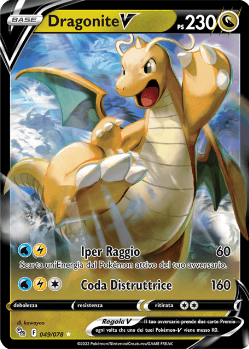 Pokémon Dragonite V 049/078 Pokémon Go ITA